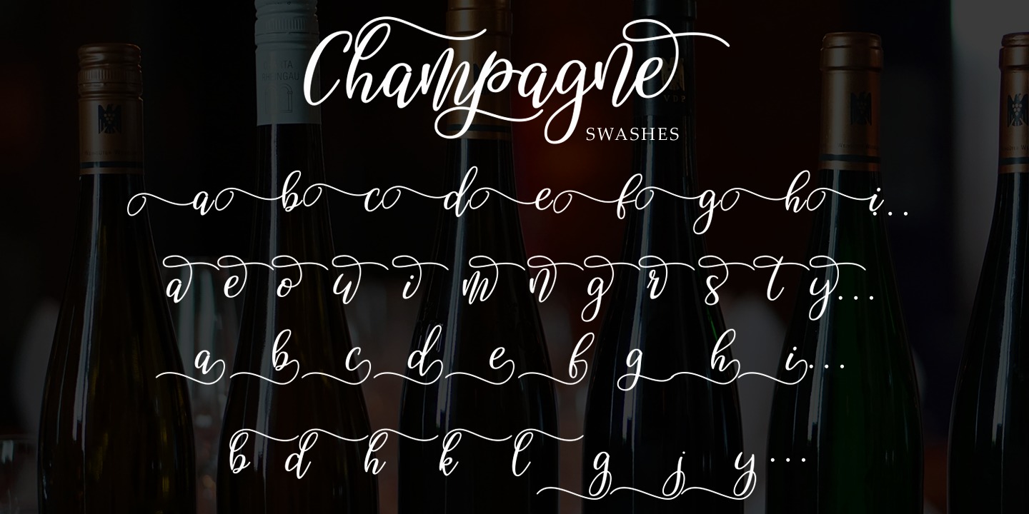 Пример шрифта Champagne #3